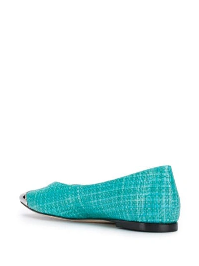 Shop Emilio Pucci Square-toe Ballerina Shoes In Blue