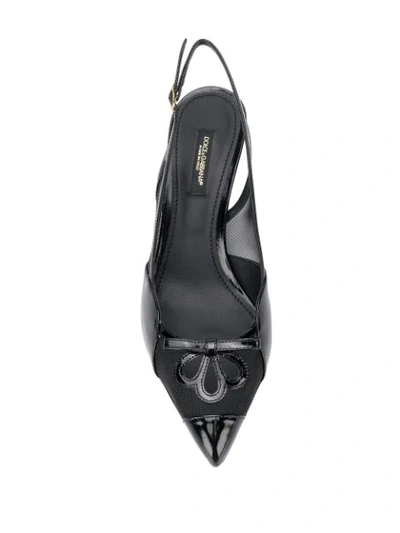 Shop Dolce & Gabbana Mesh Panel 60mm Slingback Pumps In Black