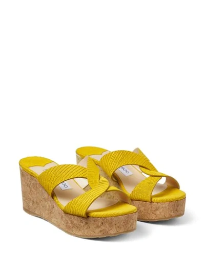 Shop Jimmy Choo Atia 75 Sandals In Yellow