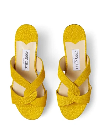 Shop Jimmy Choo Atia 75 Sandals In Yellow