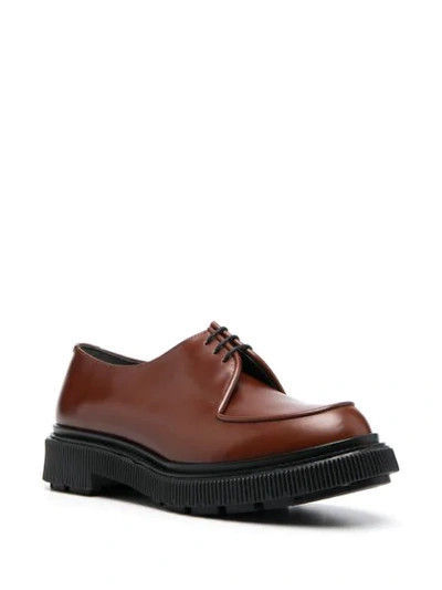 Shop Adieu Chunky Sole Lace-up Shoes In Brown