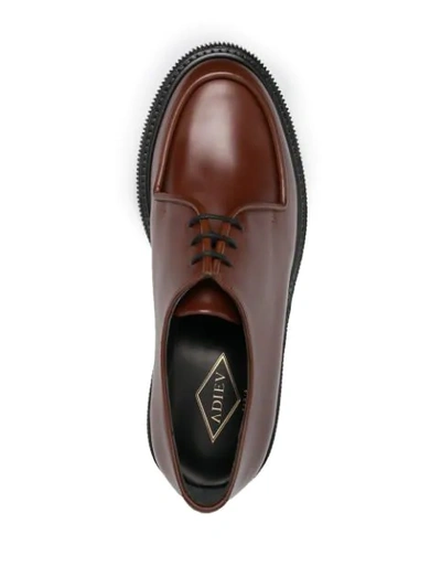 Shop Adieu Chunky Sole Lace-up Shoes In Brown