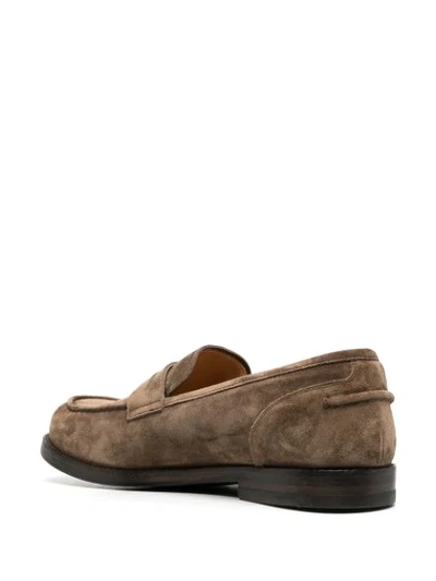 Shop Alberto Fasciani Brenda Suede Penny Loafers In Neutrals