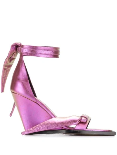 Shop Rick Owens High Wedge Sandals In Pink