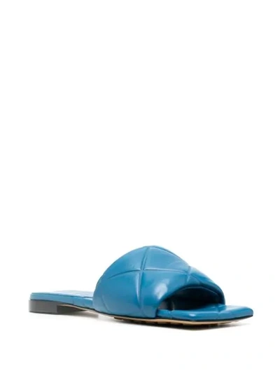Shop Bottega Veneta Bv Rubber Lido Sandals In Blue