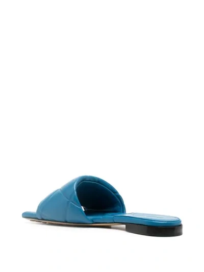 Shop Bottega Veneta Bv Rubber Lido Sandals In Blue