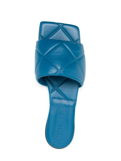 Shop Bottega Veneta Bv Rubber Lido Sandals In Blue