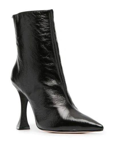 Shop Schutz Sculpted Heel Ankle Boots In Black