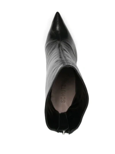 Shop Schutz Sculpted Heel Ankle Boots In Black