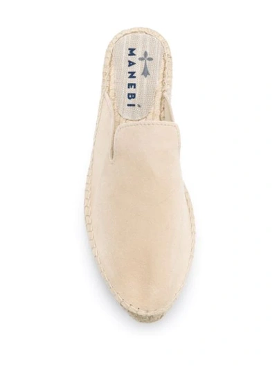 Shop Manebi Hamptons Mule Espadrilles In Neutrals