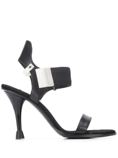 Shop Premiata Mesh Panel Sandals In Black