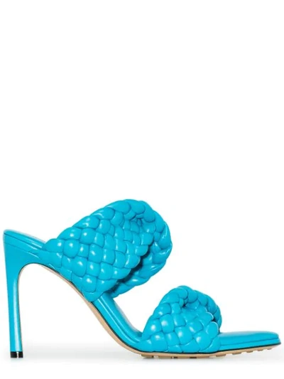 Shop Bottega Veneta Bv Curve Sandals In Blue