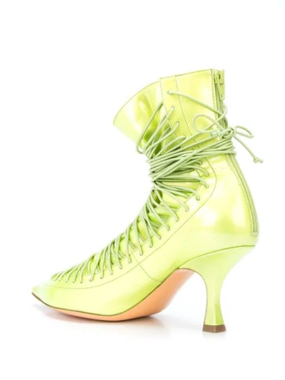 Shop Y/project Lace Up Pumps In Green