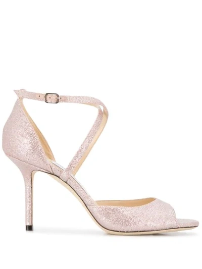 Shop Jimmy Choo Emsy 85mm Sandals In Pink