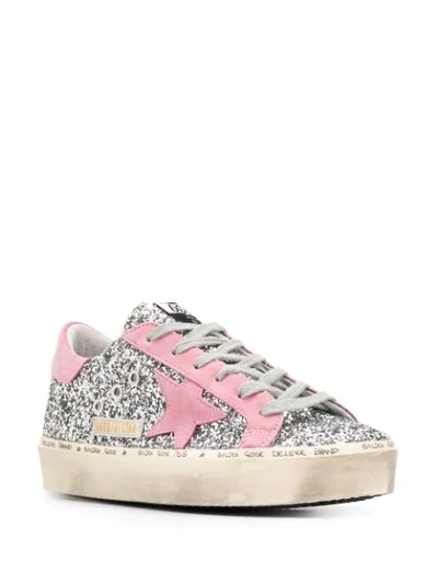 Shop Golden Goose Hi Star Low-top Sneakers In Silver