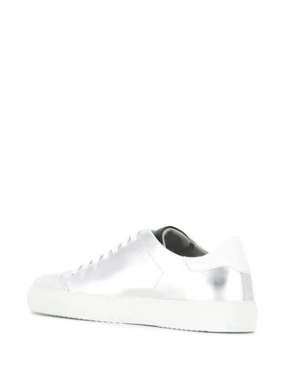 Shop Axel Arigato Low Lace-up Sneakers In Silver