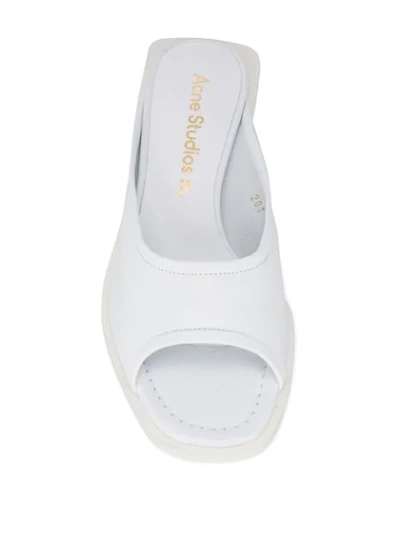 Shop Acne Studios Slip-on Chunky-heel Mules In White