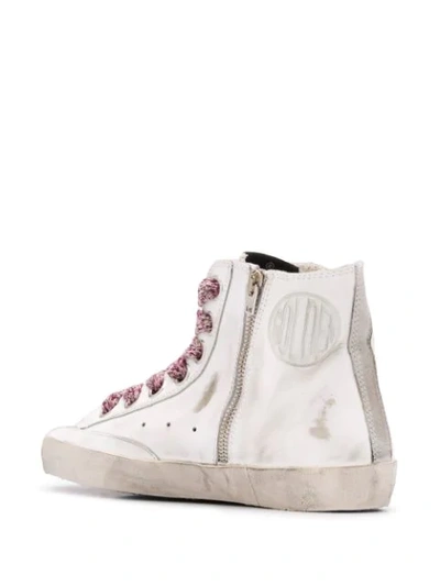 Shop Golden Goose Francy Leather Sneakers In White