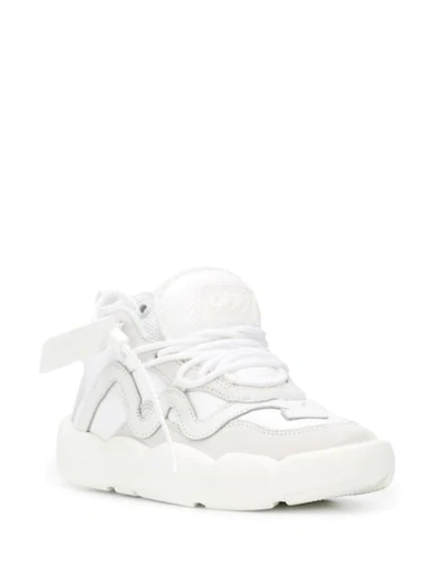 Shop Off-white High-top Leather Sneakers In White