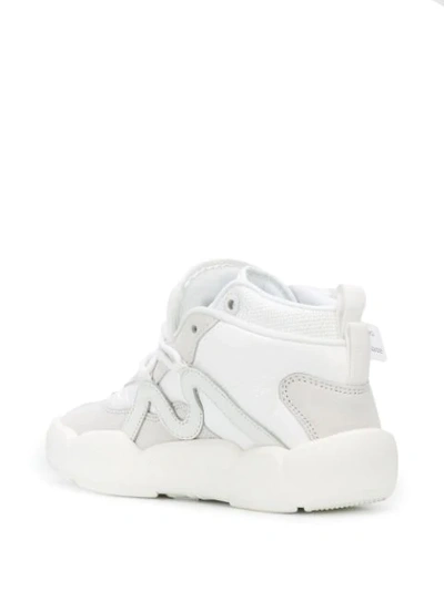 Shop Off-white High-top Leather Sneakers In White