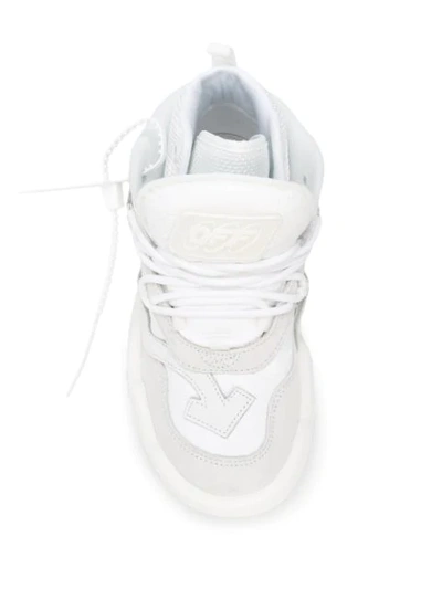 Shop Off-white High-top Leather Sneakers In White
