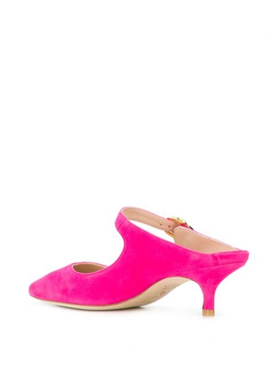 Stuart Weitzman Pointed Suede Mules In Pink