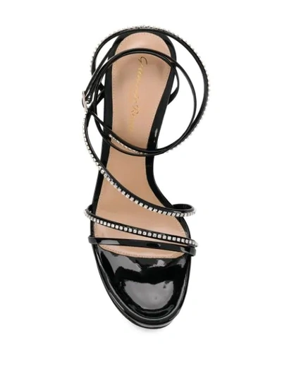 Shop Gianvito Rossi Seline 100mm Strappy Sandals In Black