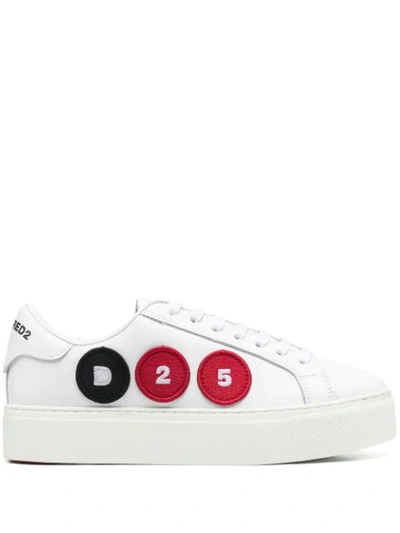 Shop Dsquared2 Flatform Sole Sneakers In White