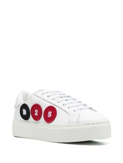 Shop Dsquared2 Flatform Sole Sneakers In White