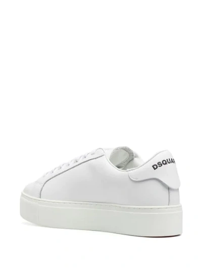 Shop Dsquared2 Flatform Sole Sneakers In White