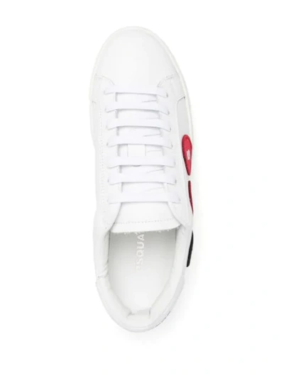 Shop Dsquared2 Flatform Sole Sneakers In White