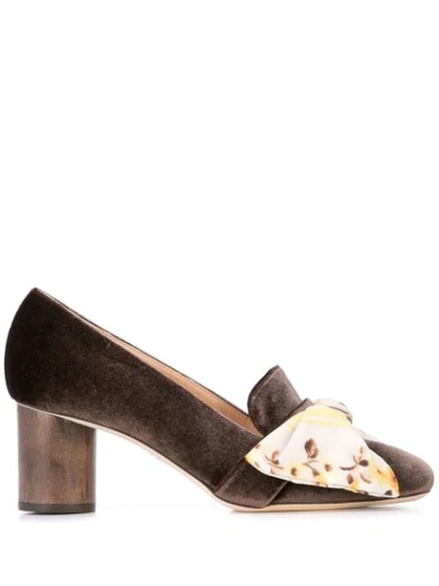 Shop Brother Vellies Kaya Velvet Pumps In Brown