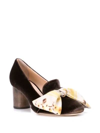 Shop Brother Vellies Kaya Velvet Pumps In Brown