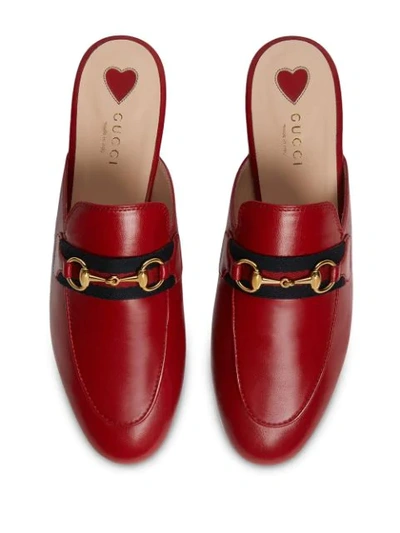 Shop Gucci Princetown Slippers In Red