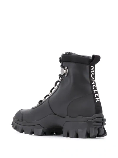 Shop Moncler Classic Hiking Boots In Black