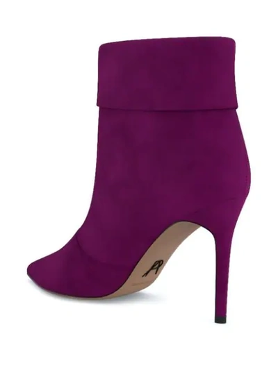 Shop Paul Andrew Banner 85 Pointed Toe Ankle Boots In Purple