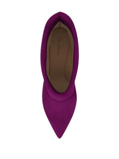 Shop Paul Andrew Banner 85 Pointed Toe Ankle Boots In Purple