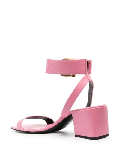 Shop Balmain Stella 55mm Leather Sandals In Pink