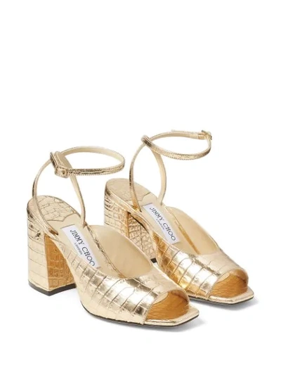 Shop Jimmy Choo Jassidy 85mm Sandals In Gold