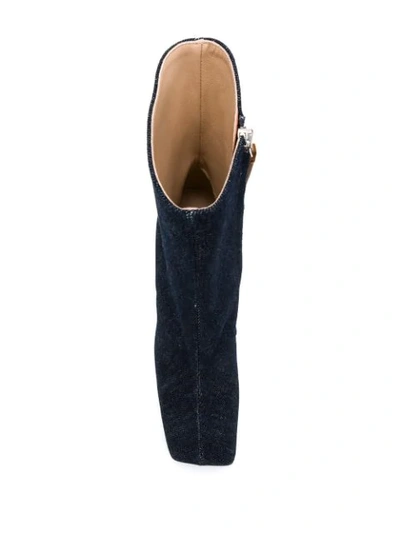 Shop Wandler Isa Denim Ankle Boots In Blue