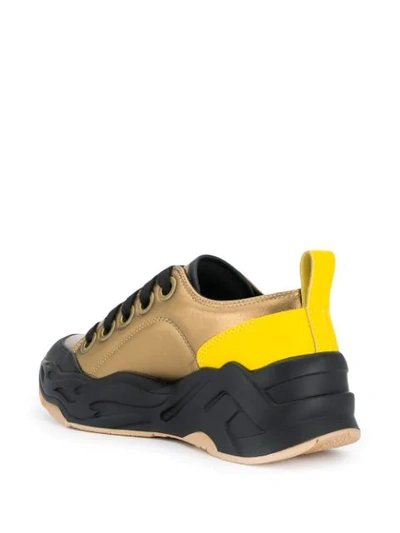 Shop Just Cavalli Colour Block Sneakers In Black