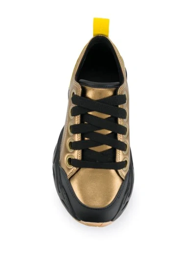 Shop Just Cavalli Colour Block Sneakers In Black