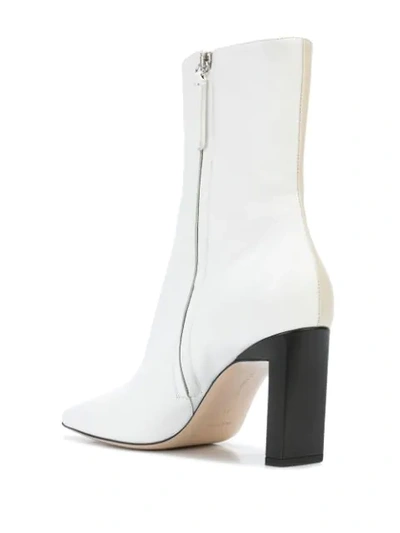 Shop Wandler Isa Two-tone Ankle Boots In White