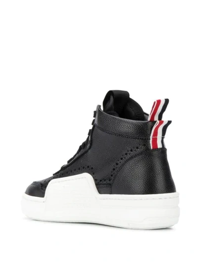 Shop Thom Browne Basketball High-top Sneakers In Black