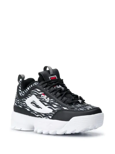 Shop Fila Disruptor Zebra Print Sneakers In Black