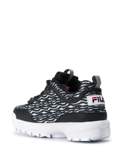 Shop Fila Disruptor Zebra Print Sneakers In Black