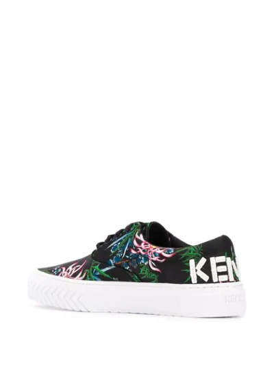 Shop Kenzo Sea Lily K-skate Sneakers In Black