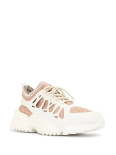 Shop Ferragamo Raintop Low-top Sneakers In White