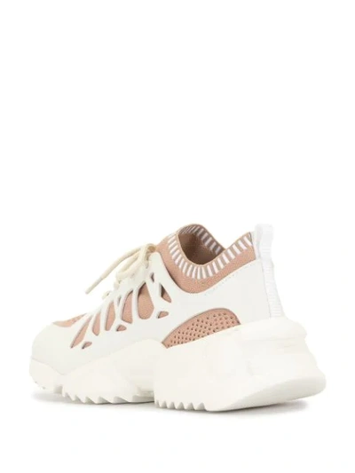 Shop Ferragamo Raintop Low-top Sneakers In White