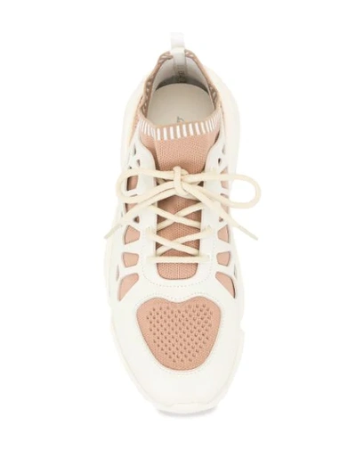 Shop Ferragamo Raintop Low-top Sneakers In White